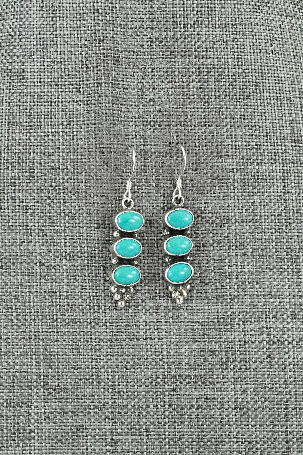 Turquoise & Sterling Silver Earrings - Gary Shorty