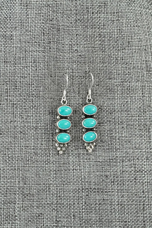 Turquoise & Sterling Silver Earrings - Gary Shorty