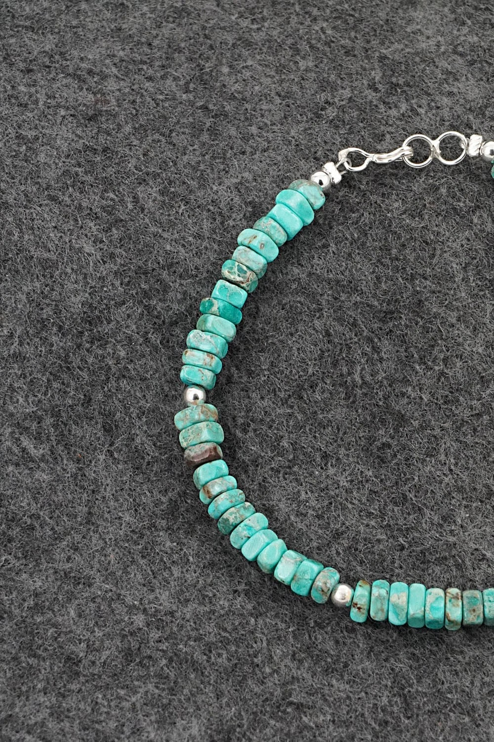 Turquoise & Sterling Silver Bracelet - Doreen Jake