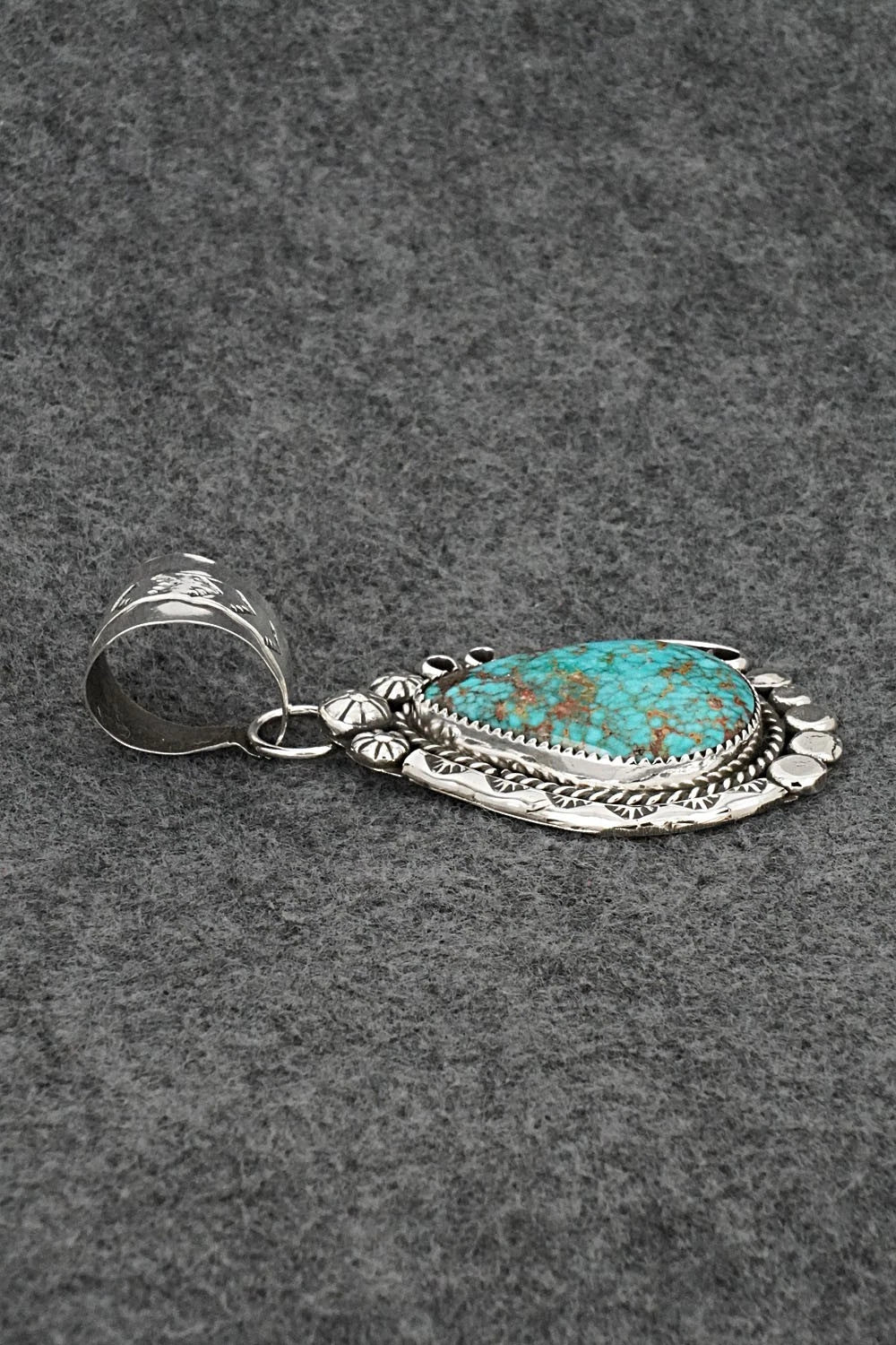 Turquoise & Sterling Silver Pendant - Phil Nez