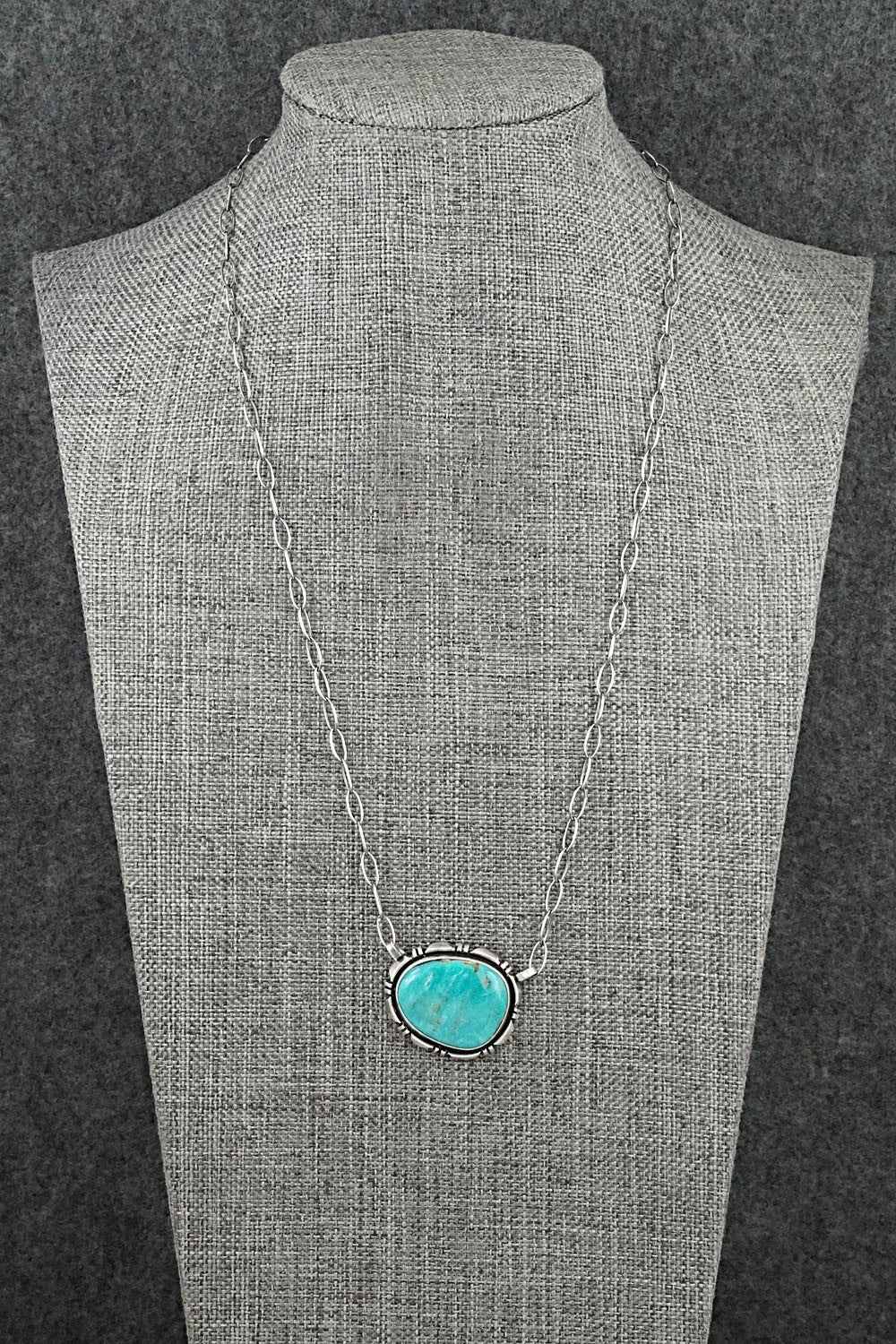 Turquoise & Sterling Silver Necklace - Mark Yazzie