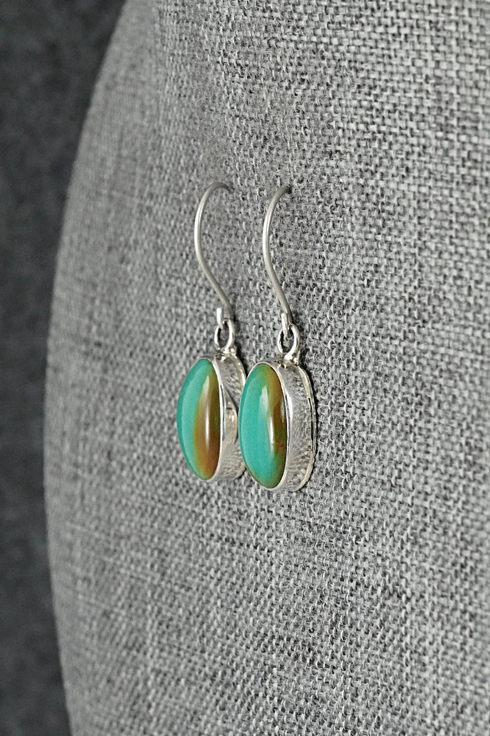 Turquoise & Sterling Silver Earrings - Rosemary Saunders