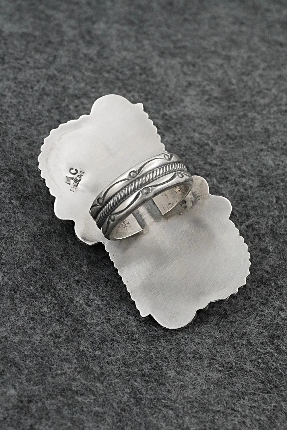 Turquoise & Sterling Silver Ring - Michael Calladitto - Size 8