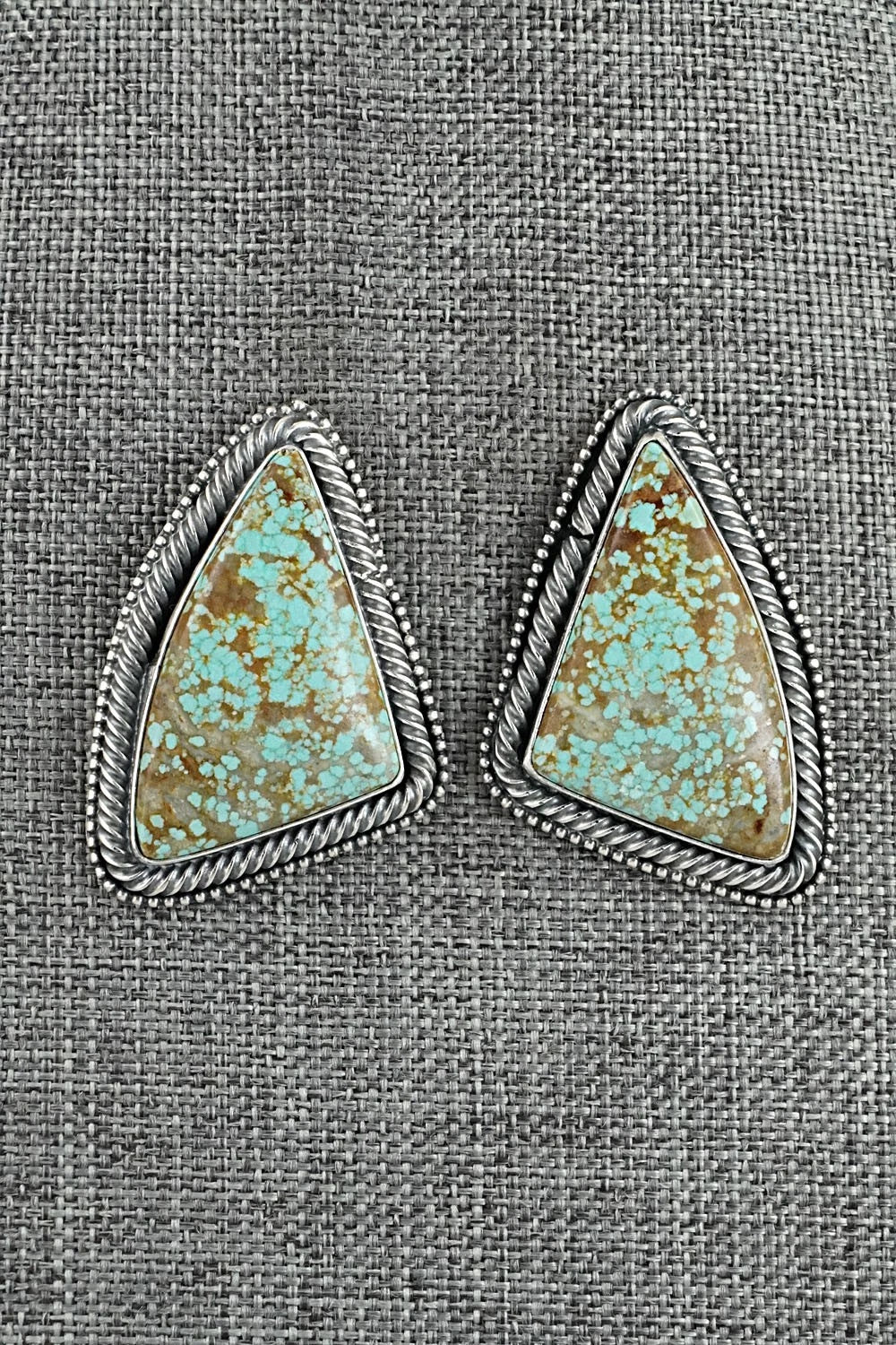 Turquoise & Sterling Silver Necklace and Earrings Set - Darrin Livingston