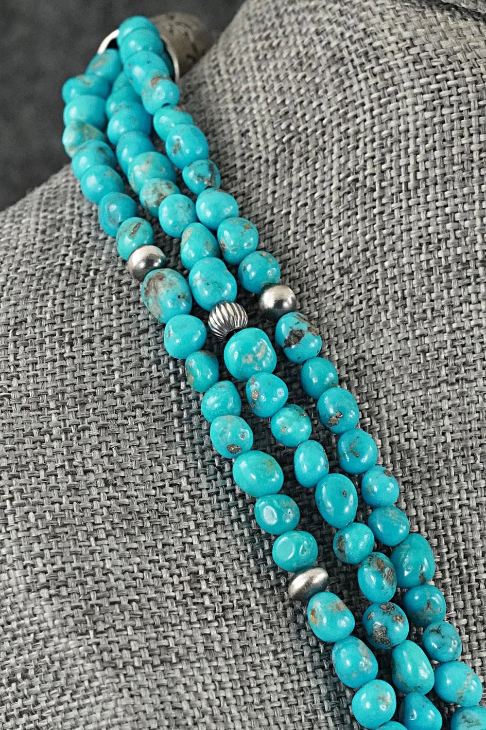 Turquoise & Sterling Silver Necklace - Theresa Skeets