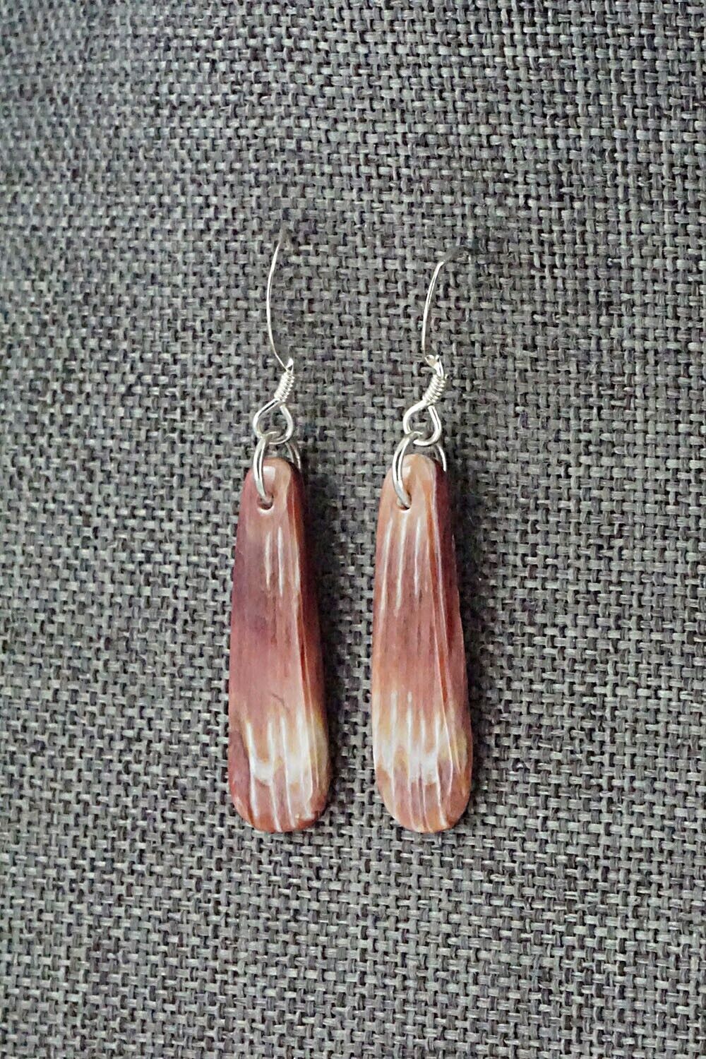 Spiny Oyster & Sterling Silver Earrings - Jesus Espino