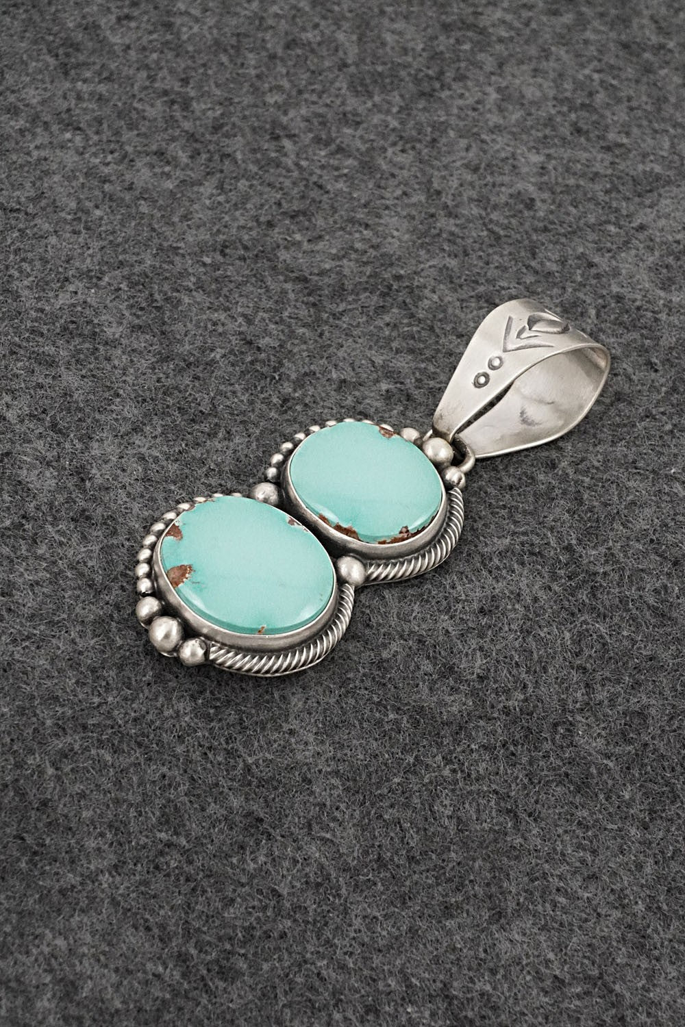Turquoise & Sterling Silver Pendant - Darrin Livingston