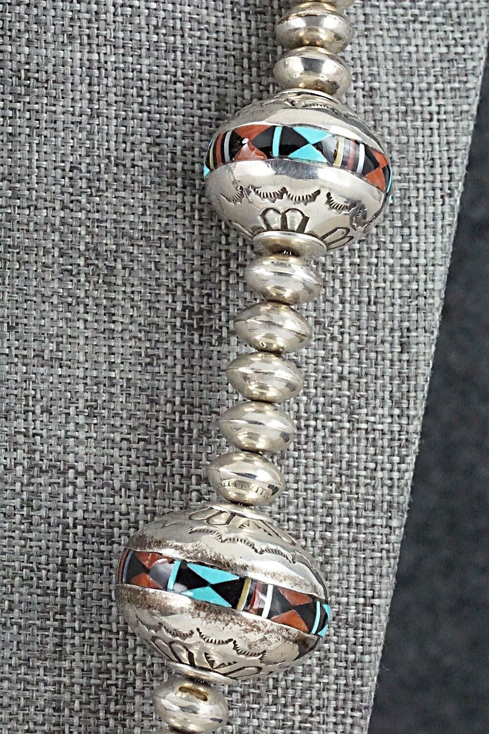 Multi-Stone and Navajo Pearl Sterling Silver Necklace Set - Navajo
