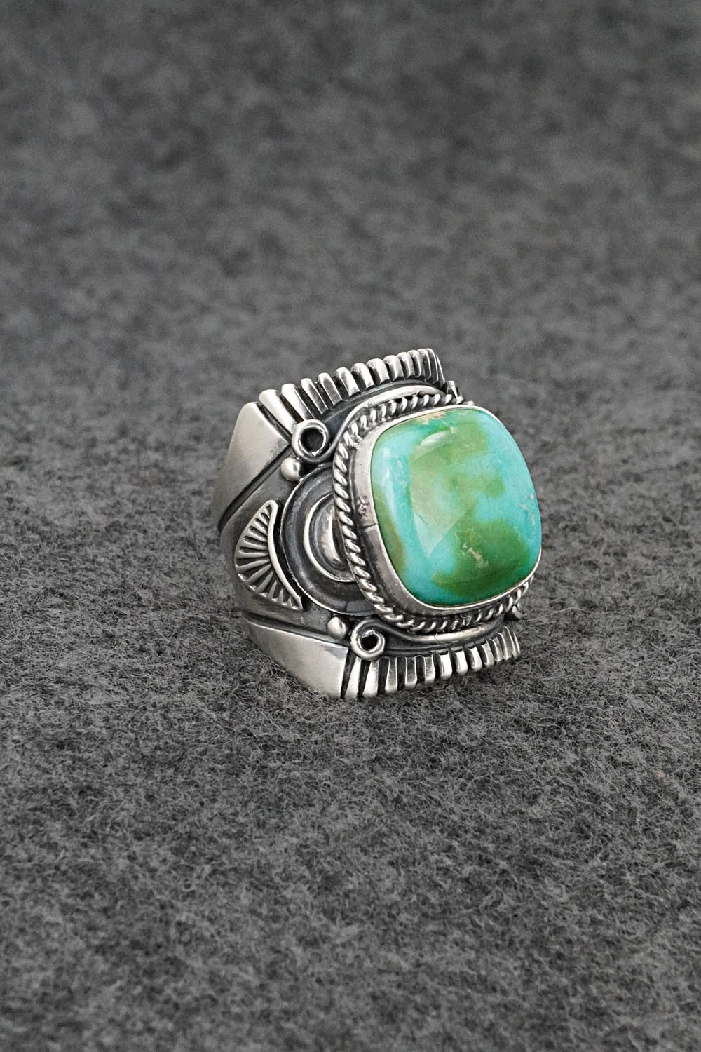 Turquoise & Sterling Silver Ring - Derrick Gordon - Size 9