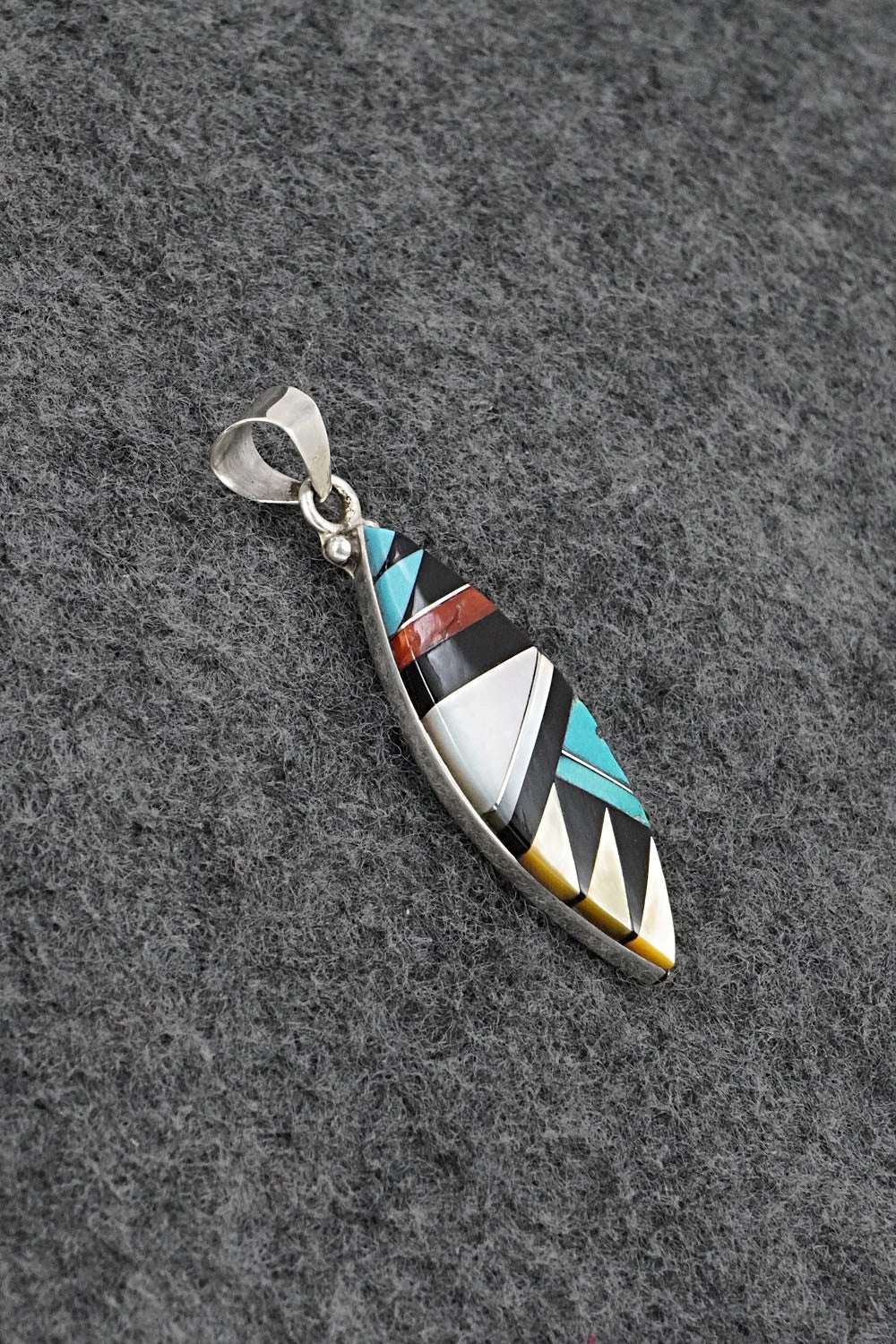Multi-Stone & Sterling Silver Pendant - Cleo Kallestewa