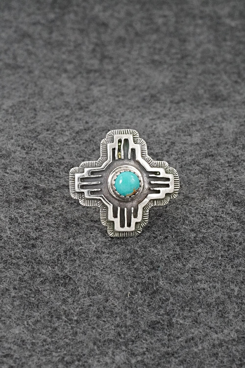 Turquoise and Sterling Silver Ring - Letricia Largo - Size 9