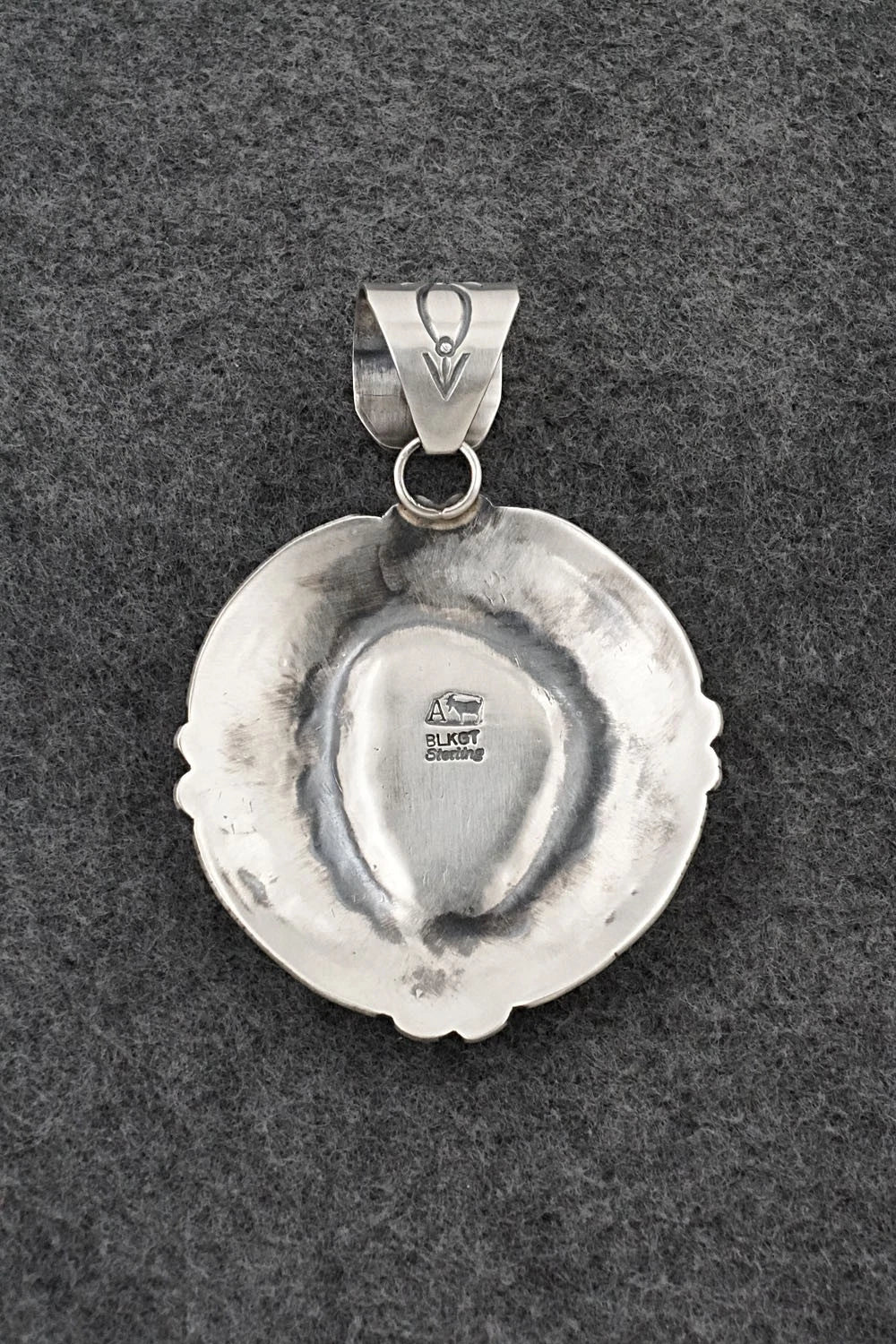 Turquoise & Sterling Silver Pendant - Arnold Blackgoat
