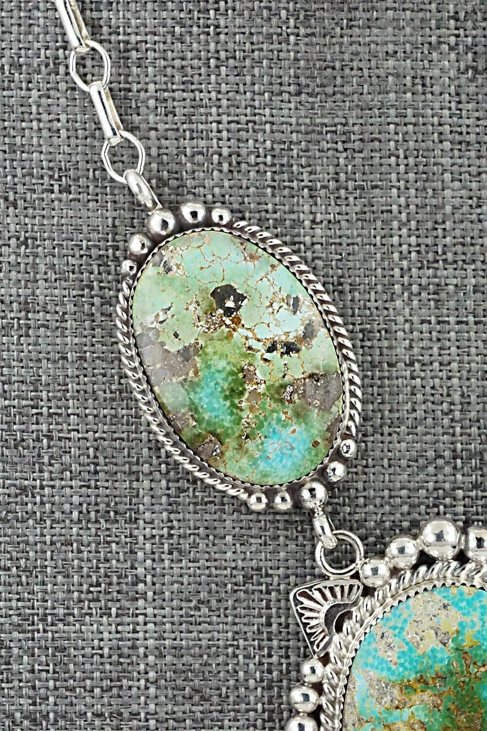 Turquoise and Sterling Silver Necklace - Anthony Brown