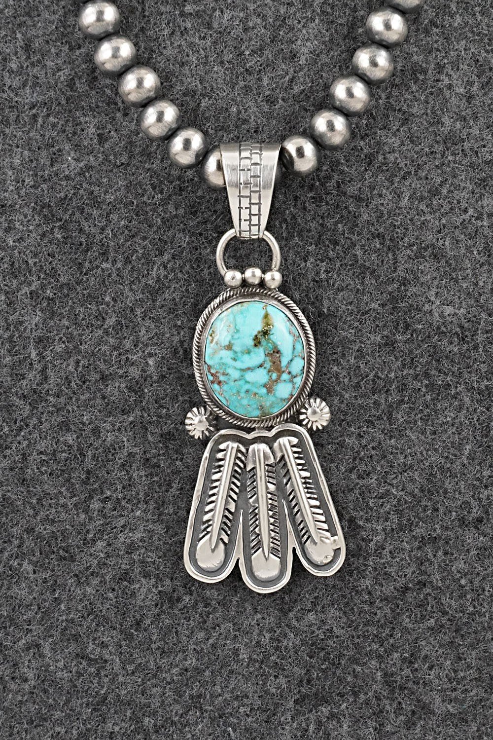 Turquoise & Sterling Silver Necklace - Verley Betone