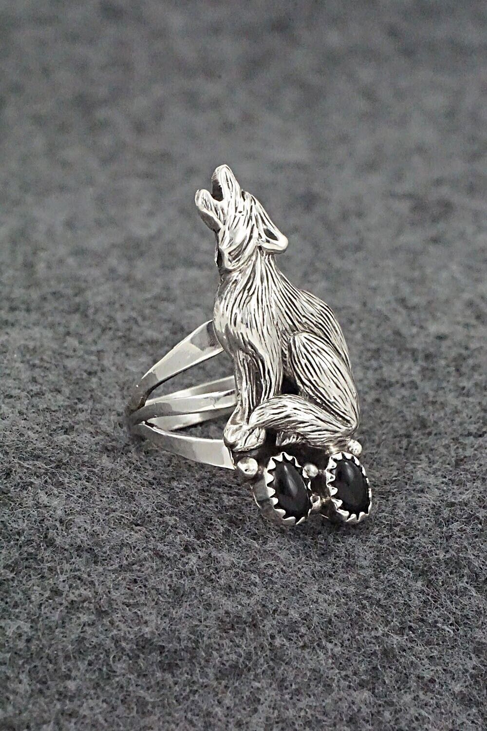 Onyx & Sterling Silver Ring - Jerryson Henio - Size 7.75