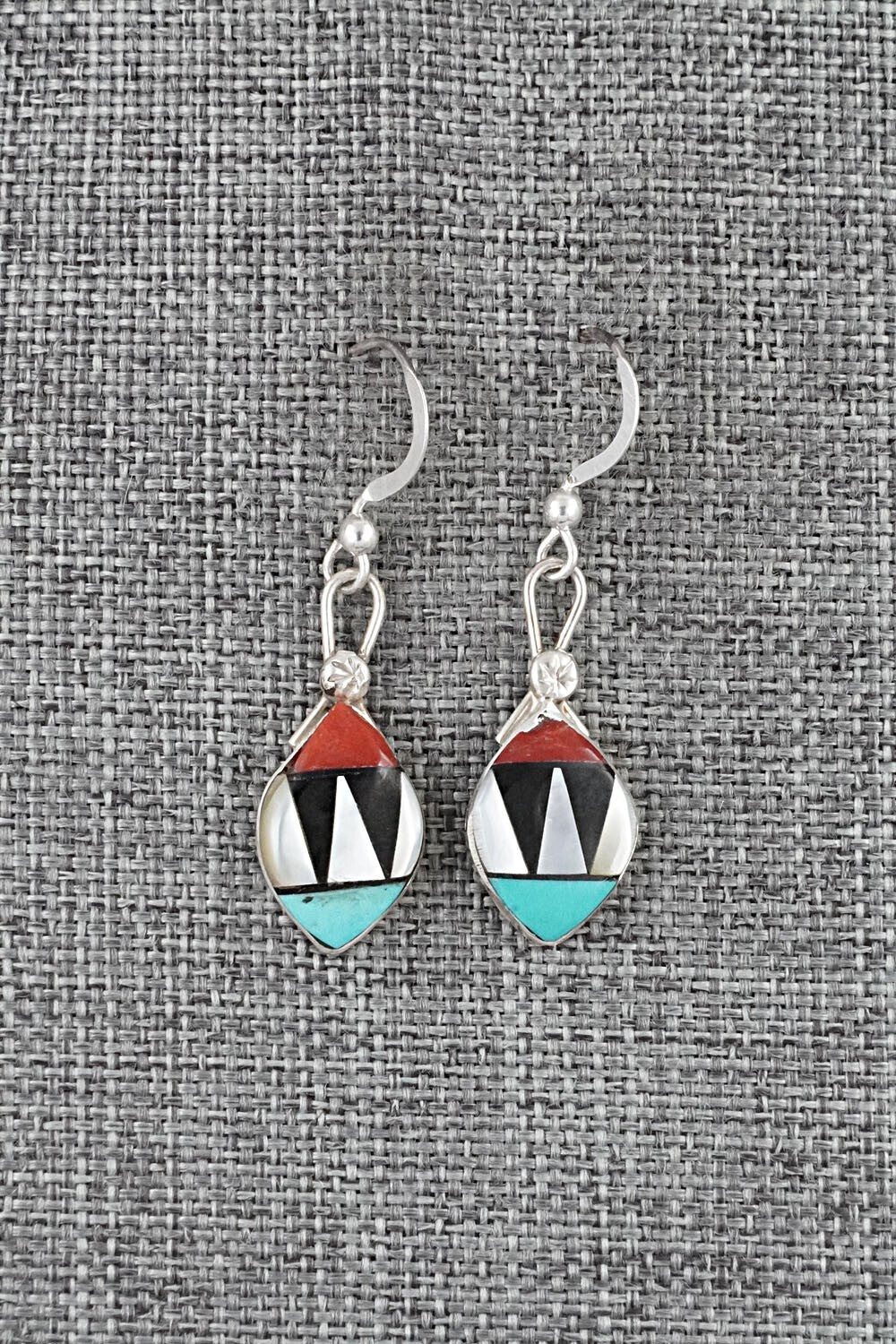 Multi-Stone Inlay & Sterling Silver Earrings - Ola Eriacho