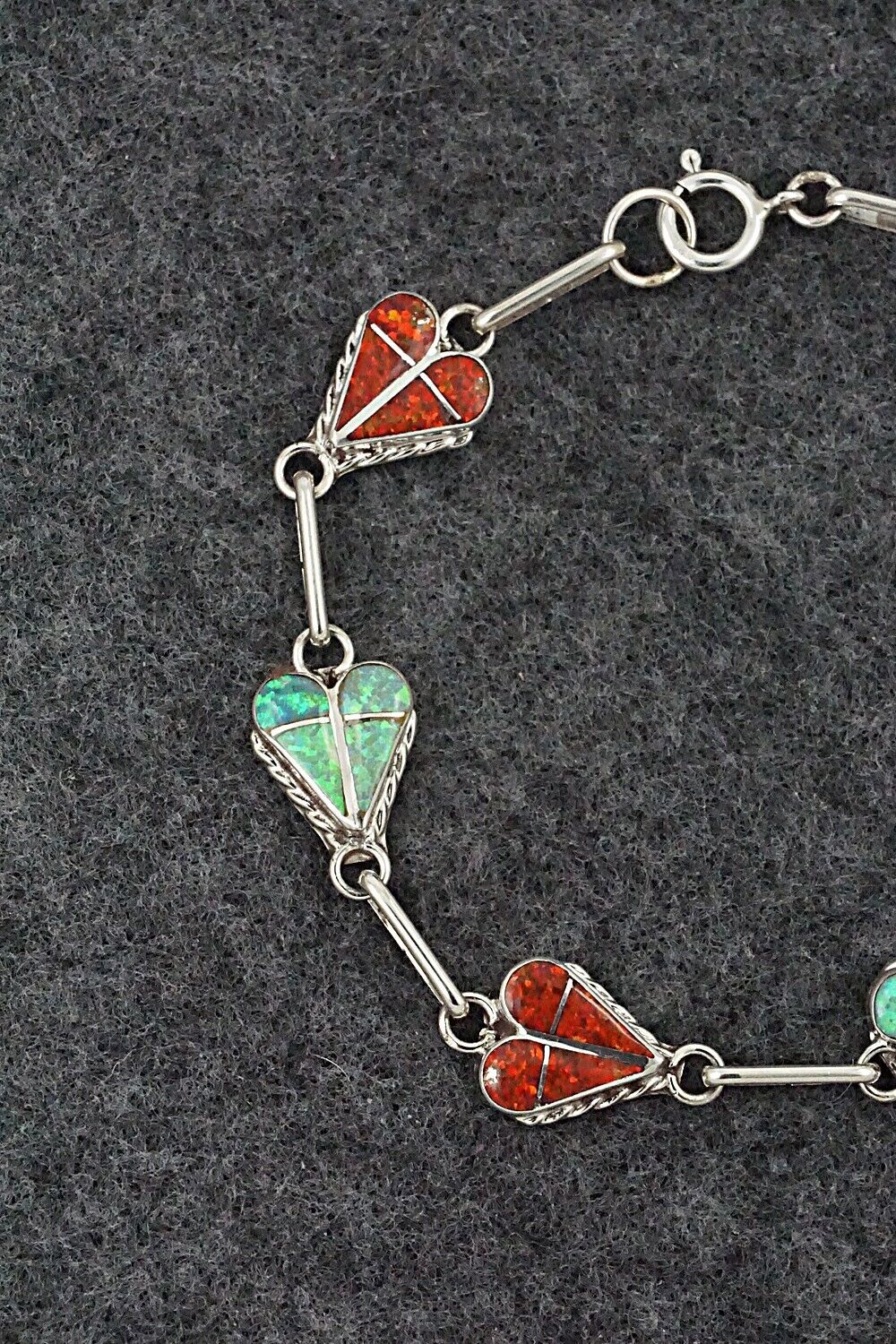 Opalite & Sterling Silver Link Bracelet - Velda Nastacio