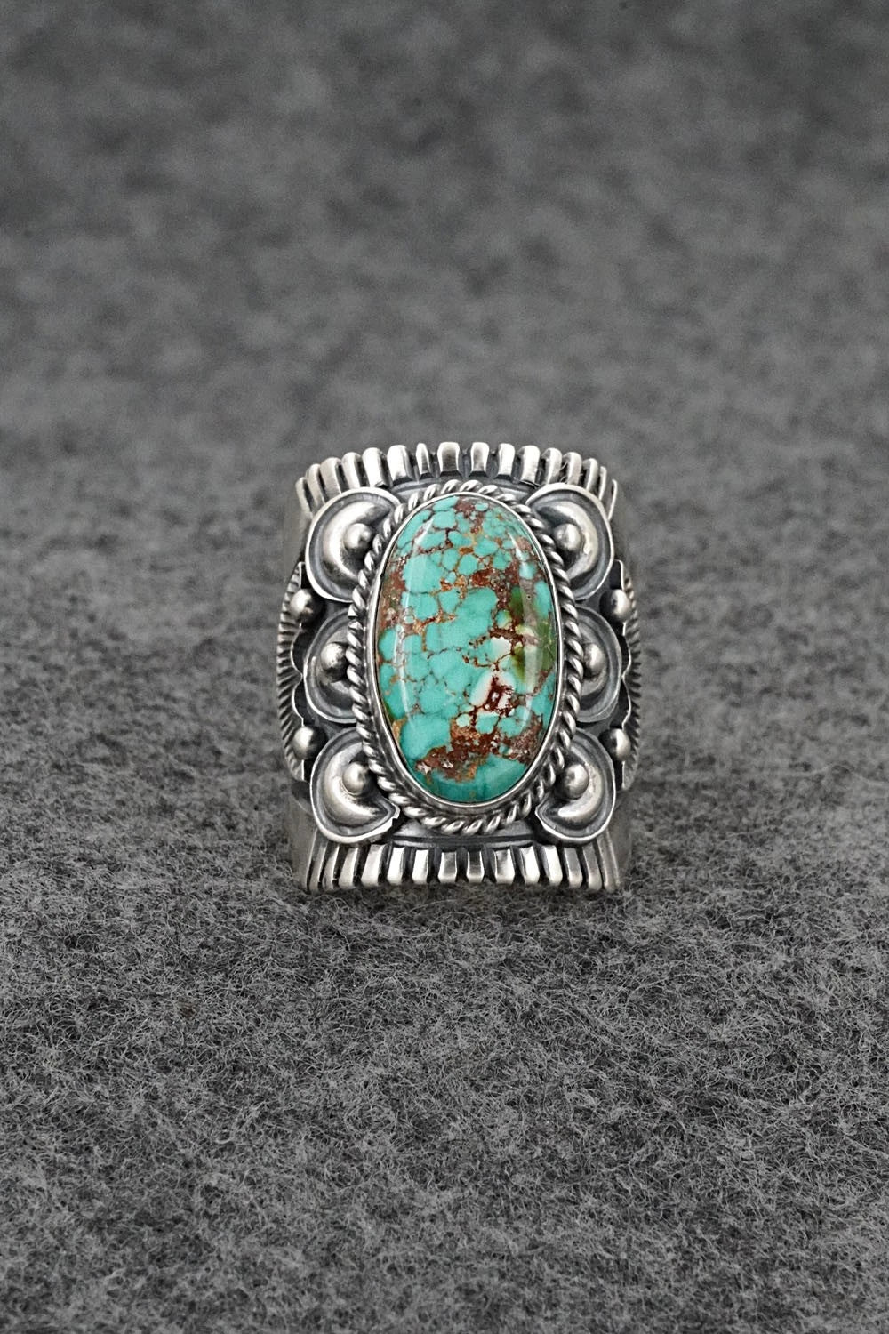 Turquoise & Sterling Silver Ring - Derrick Gordon - Size 8