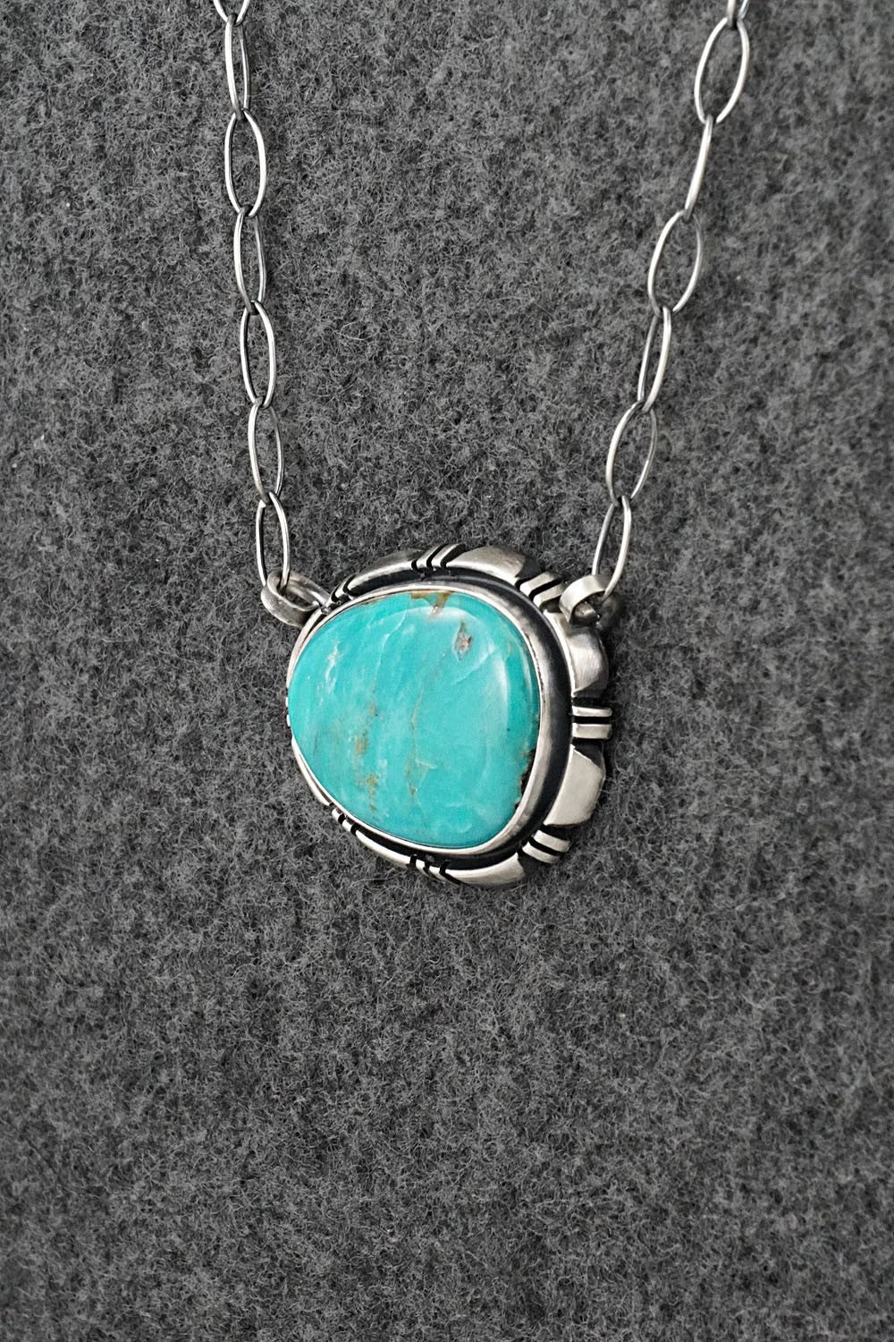 Turquoise & Sterling Silver Necklace - Mark Yazzie