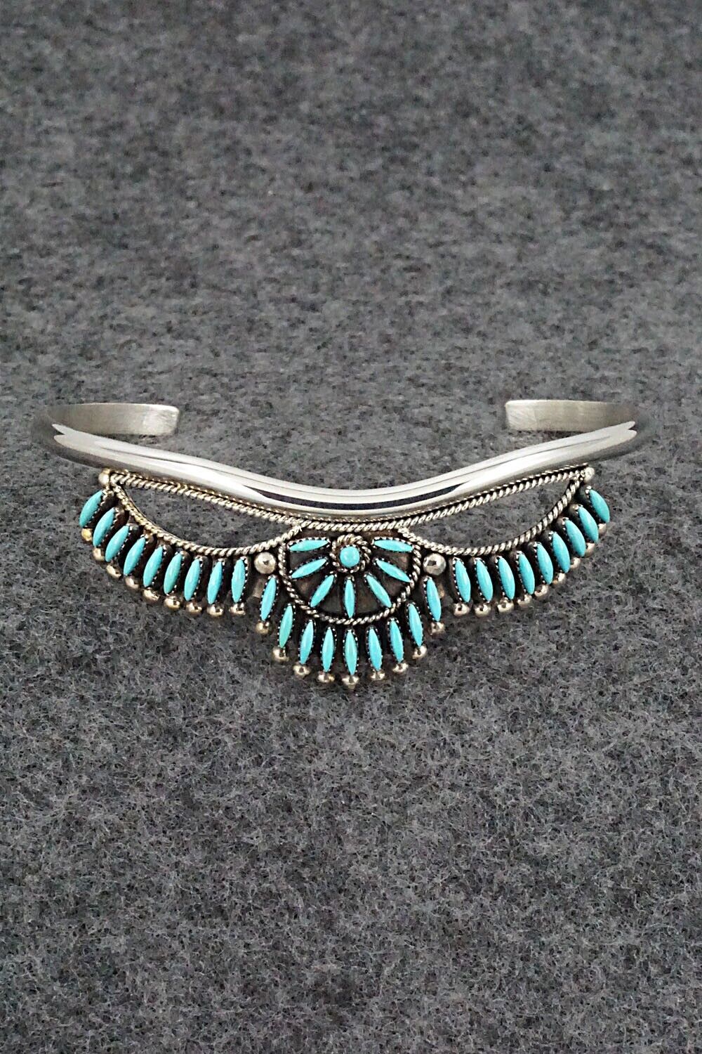 Turquoise & Sterling Silver Bracelet - Stewart Nakatewa