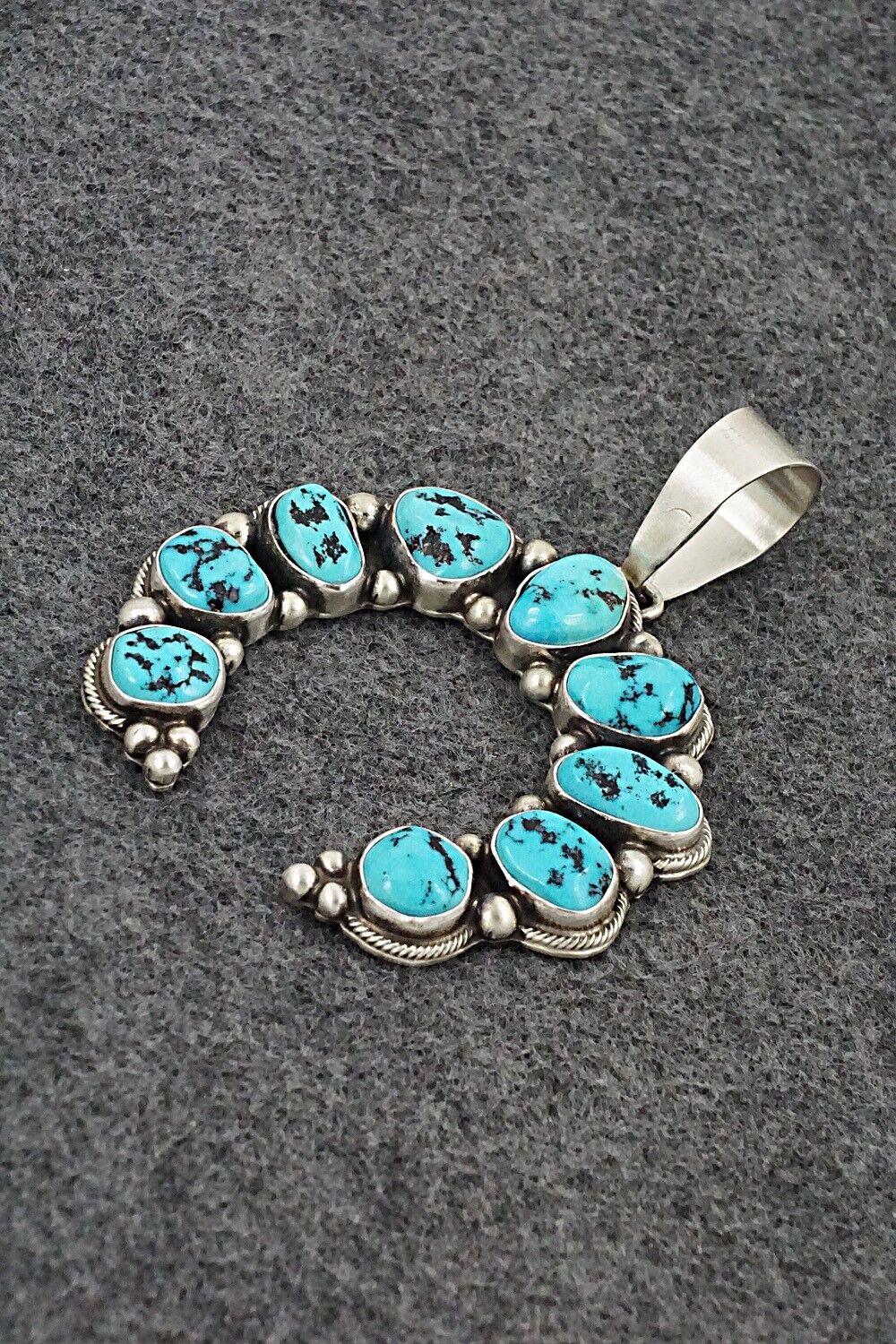 Turquoise & Sterling Silver Pendant - Kathleen Livingston