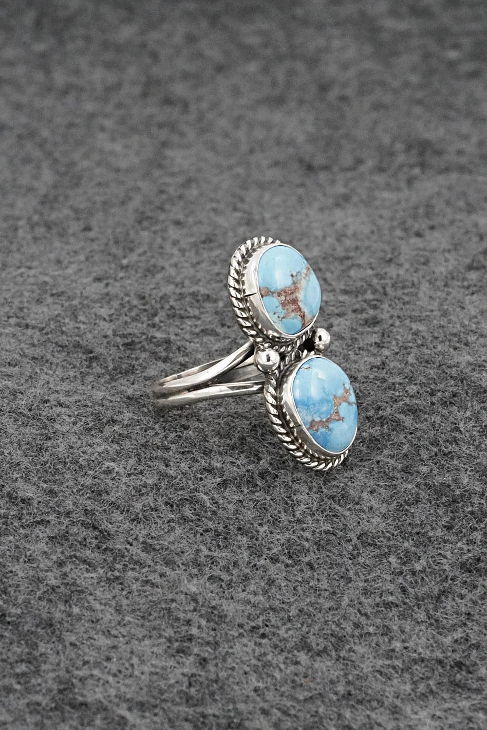 Turquoise & Sterling Silver Ring - Eugene Gruber - Size 7