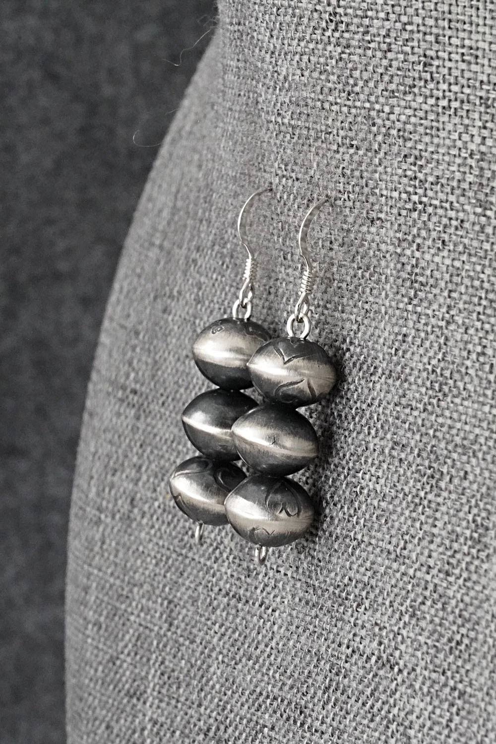 Sterling Silver Navajo Pearl Earrings - Crystal Haley