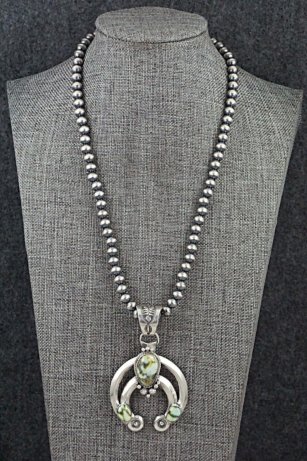 Variscite & Sterling Silver Necklace - Samuel Yellowhair