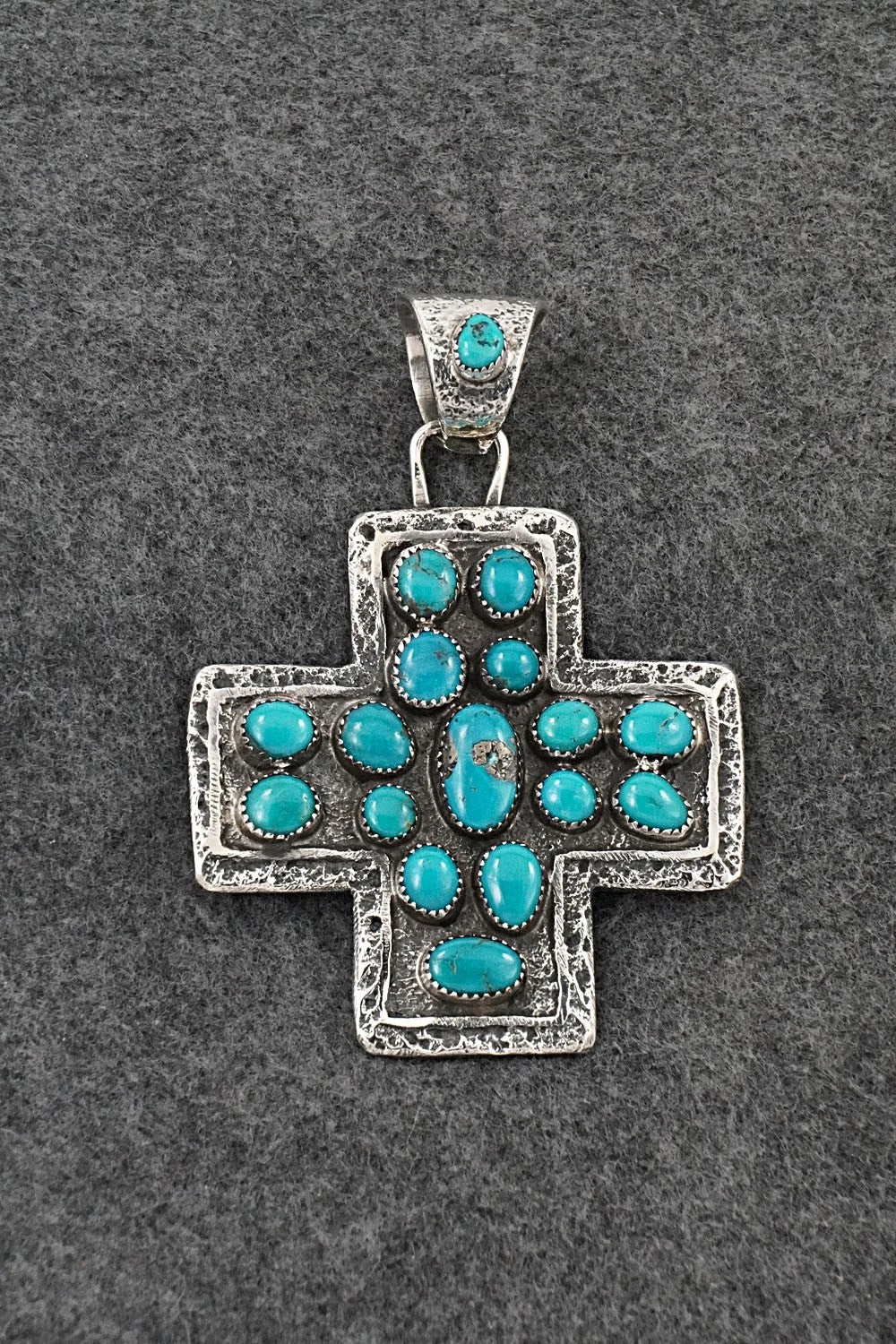 Turquoise & Sterling Silver Pendant - Delbert Arviso