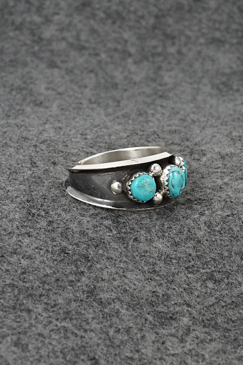 Turquoise & Sterling Silver Ring - Paul Largo - Size 12.5
