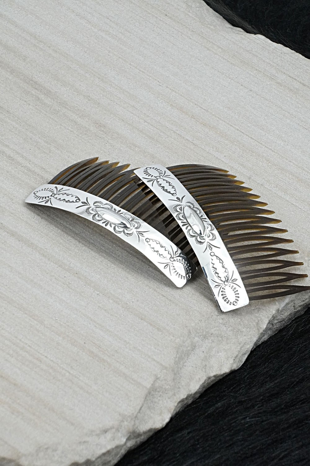 Sterling Silver Hair Combs - Bertha Begay