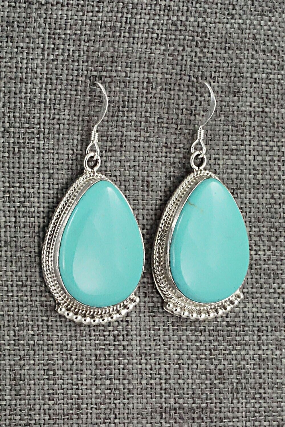Turquoise & Sterling Silver Earrings - Verley Betone