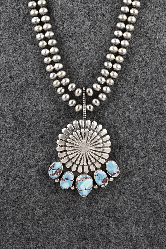 Turquoise & Sterling Silver Necklace - Tom Lewis