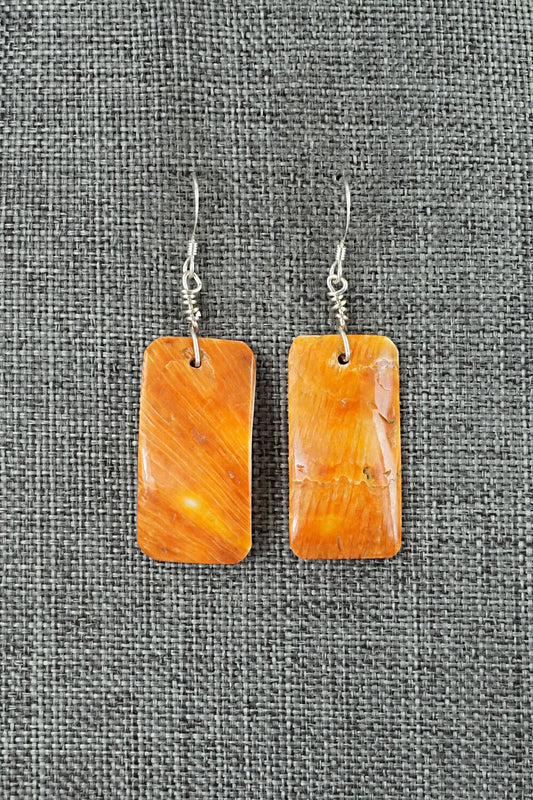 Spiny Oyster & Sterling Silver Earrings - Louise Joe