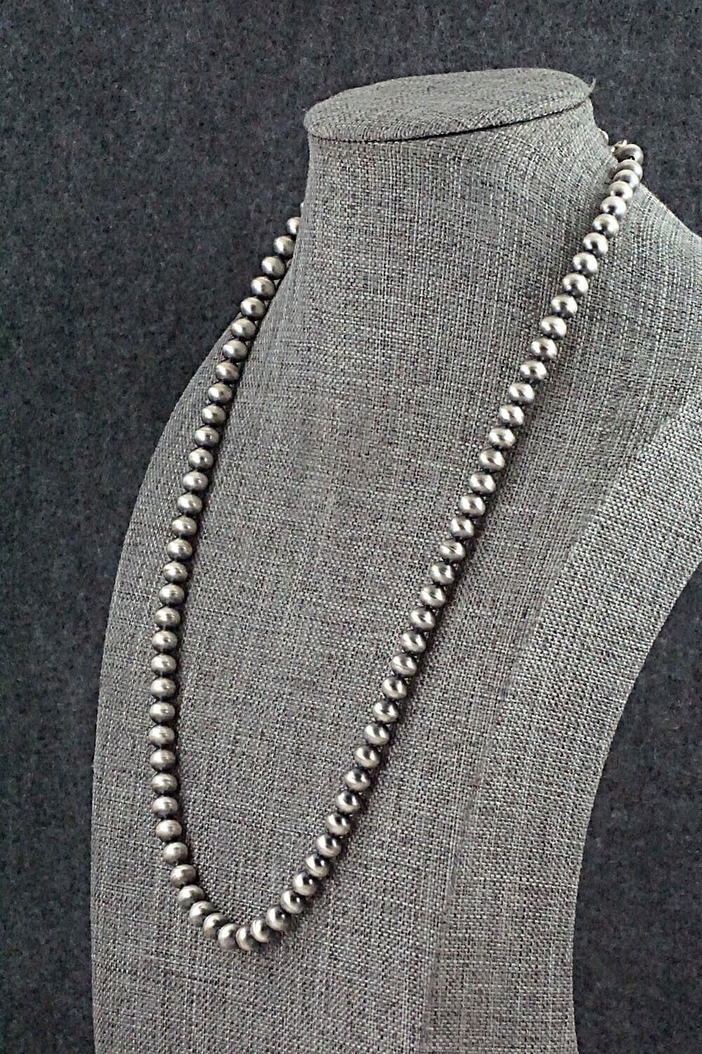 Sterling Silver Navajo Pearl Necklace - Dorinda Mariano