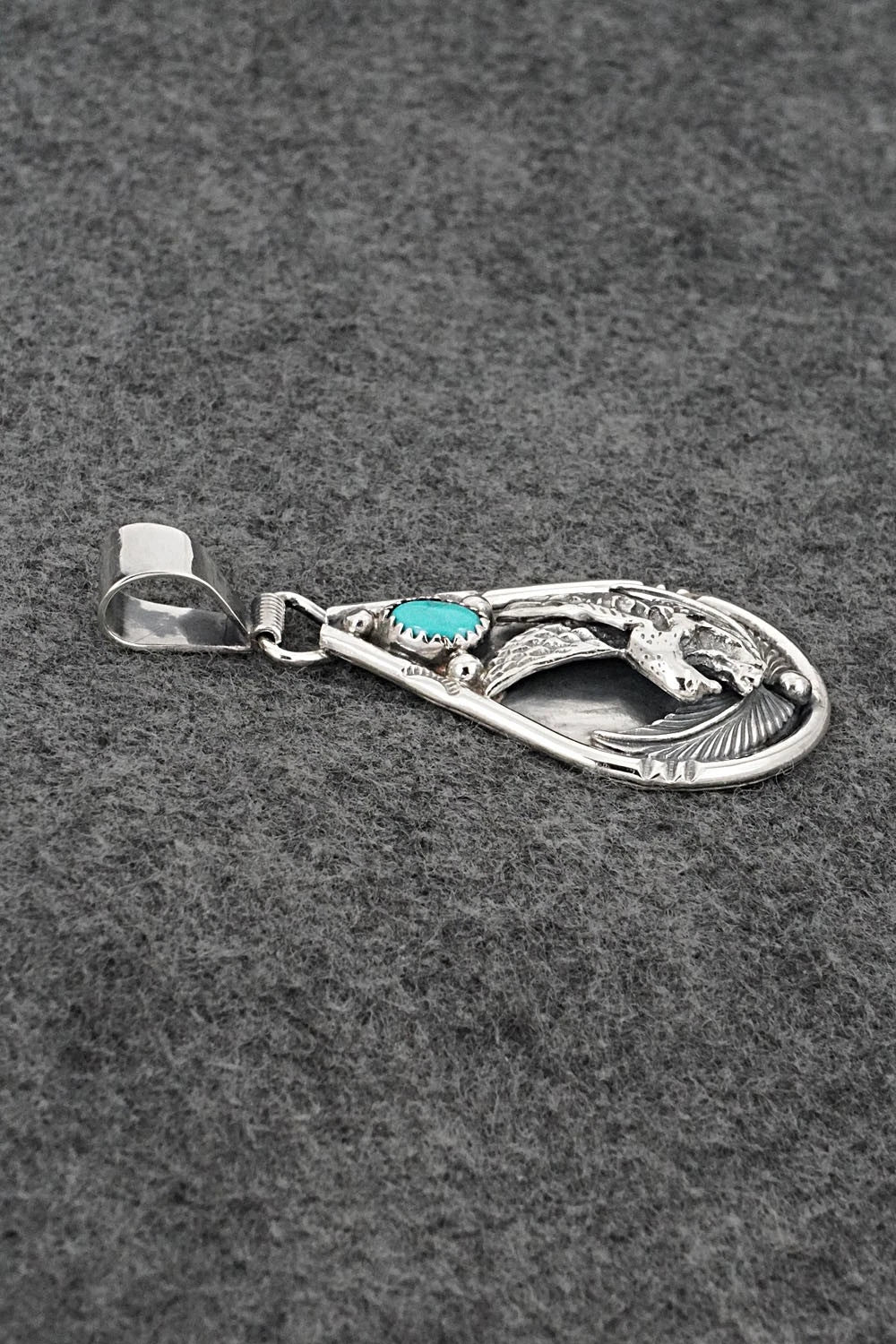 Turquoise & Sterling Silver Pendant - Darrell Morgan