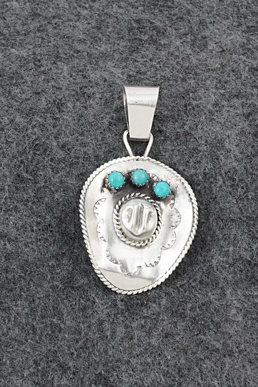 Turquoise & Sterling Silver Pendant - Davey Morgan