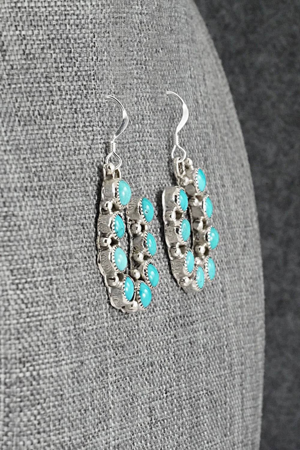 Turquoise & Sterling Silver Earrings - Angie Platero