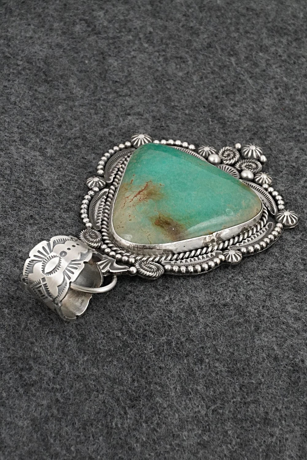 Turquoise & Sterling Silver Pendant - Rosita Calladitto
