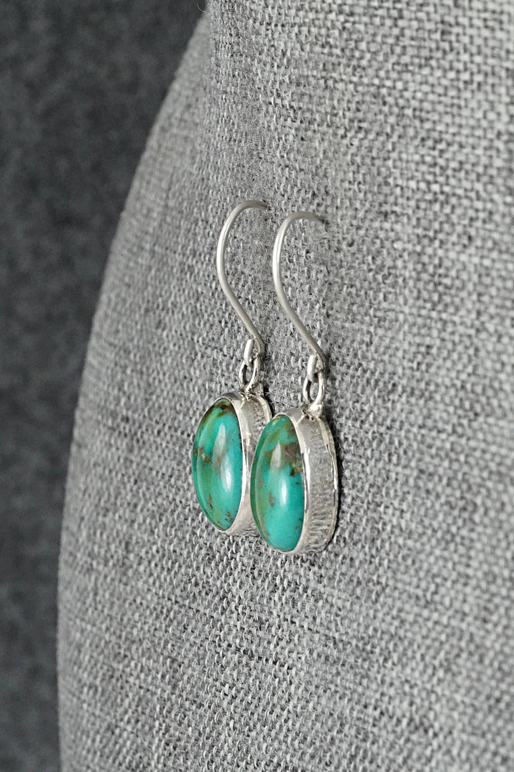 Turquoise & Sterling Silver Earrings - Rosemary Saunders