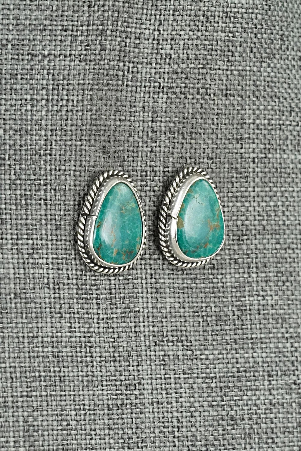 Turquoise & Sterling Silver Earrings - Rosemary Saunders