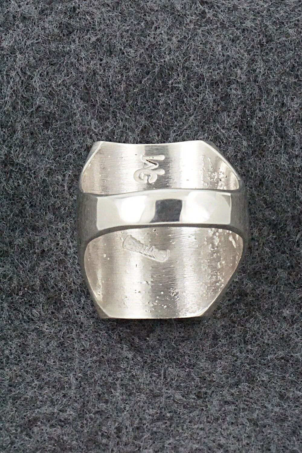 Turquoise & Sterling Silver Ring - Wilbert Gray - Size 11