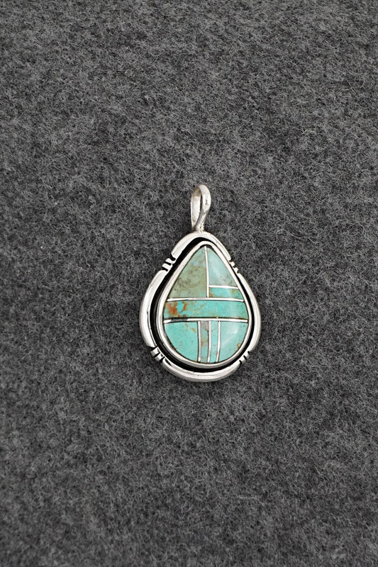 Turquoise & Sterling Silver Pendant - Joseph Martinez