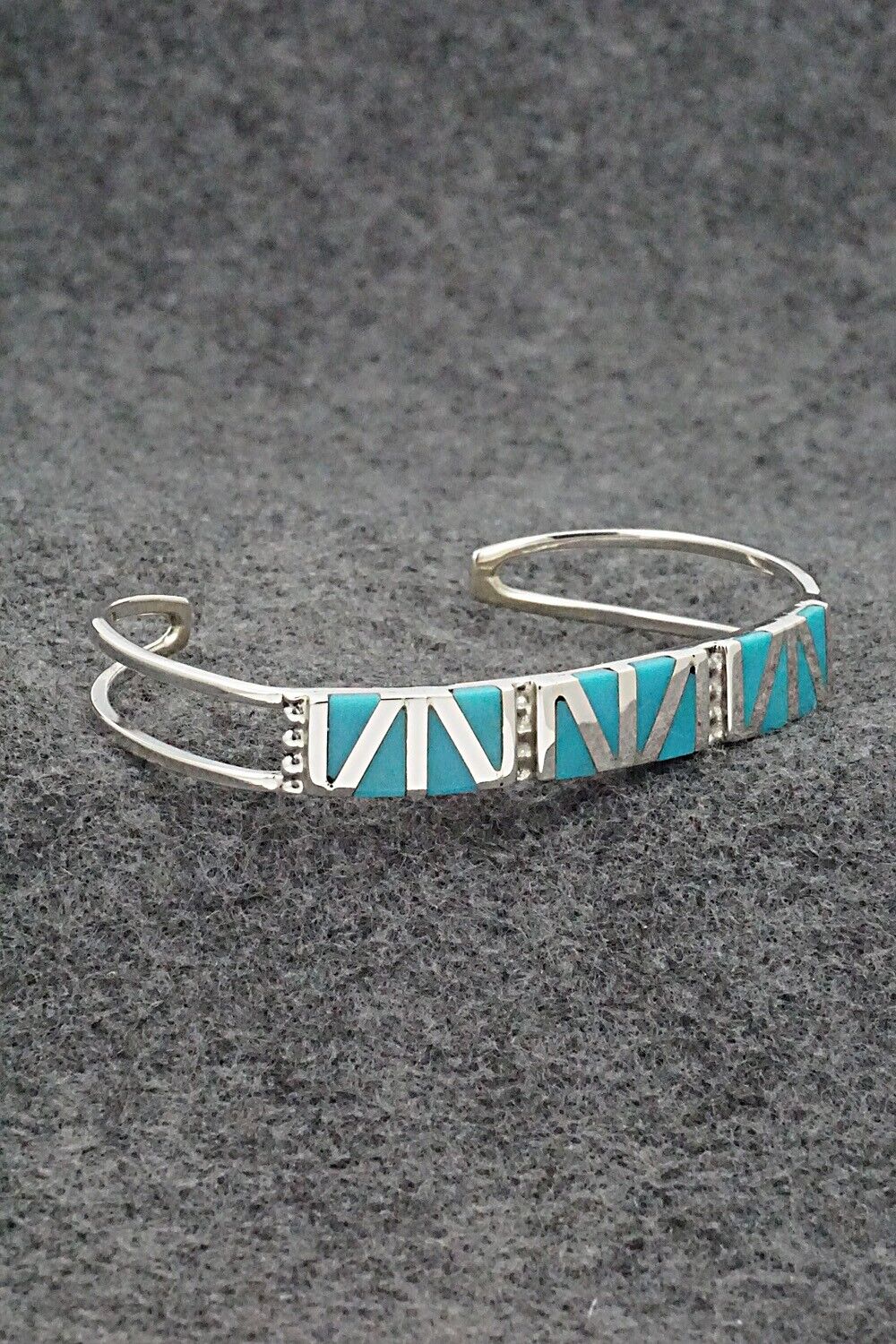 Turquoise & Sterling Silver Bracelet - Wilfred Siutza