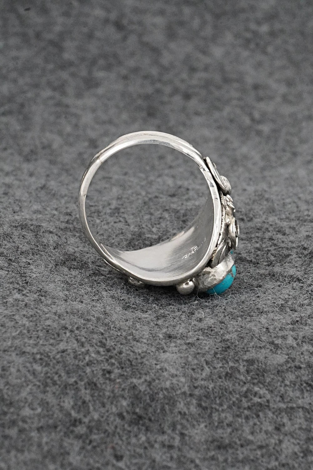 Turquoise & Sterling Silver Ring - Lauren Brown - Size 11.5