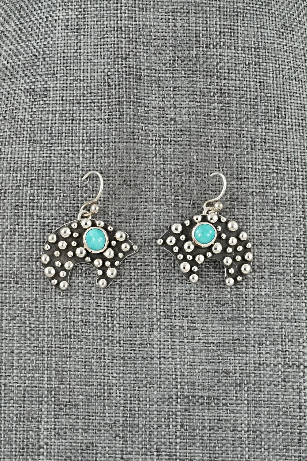 Turquoise & Sterling Silver Earrings - Raymond Coriz