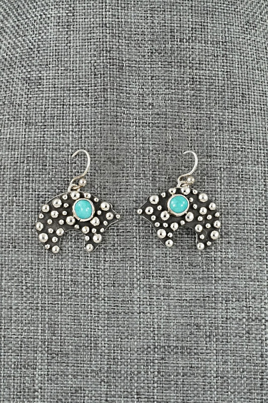 Turquoise & Sterling Silver Earrings - Raymond Coriz