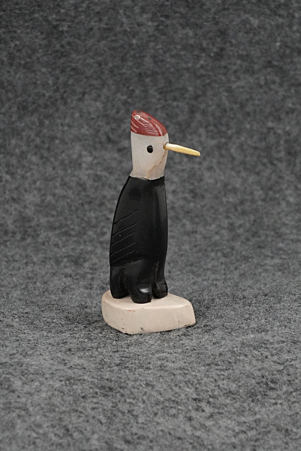 Woodpecker Zuni Fetish Carving - Justin Red Elk