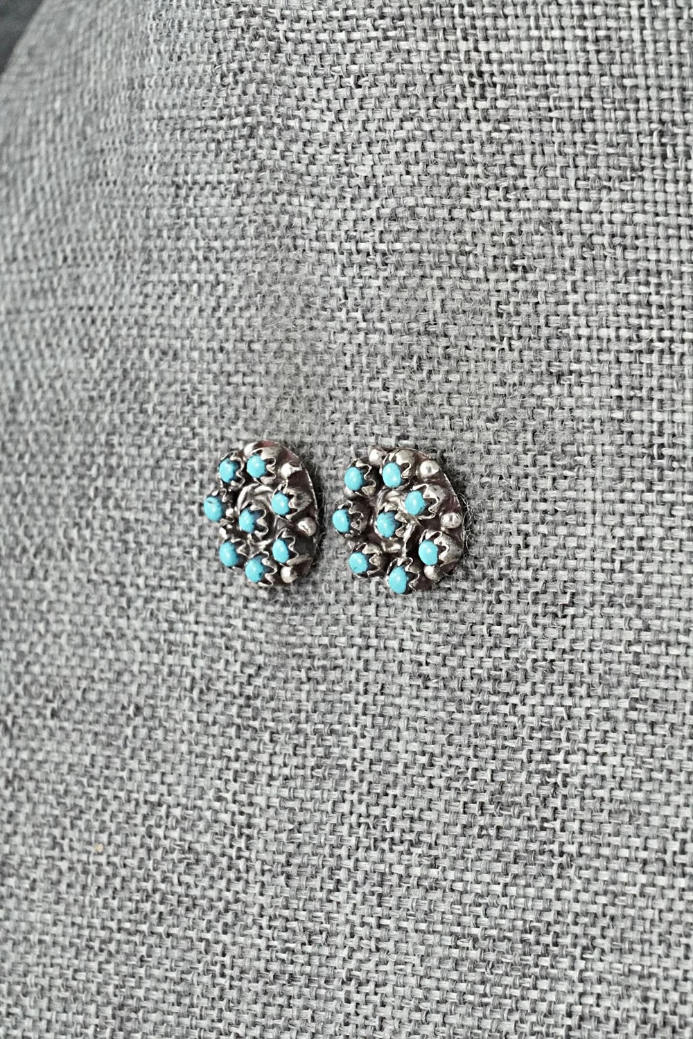 Turquoise & Sterling Silver Earrings - Randy Hooee