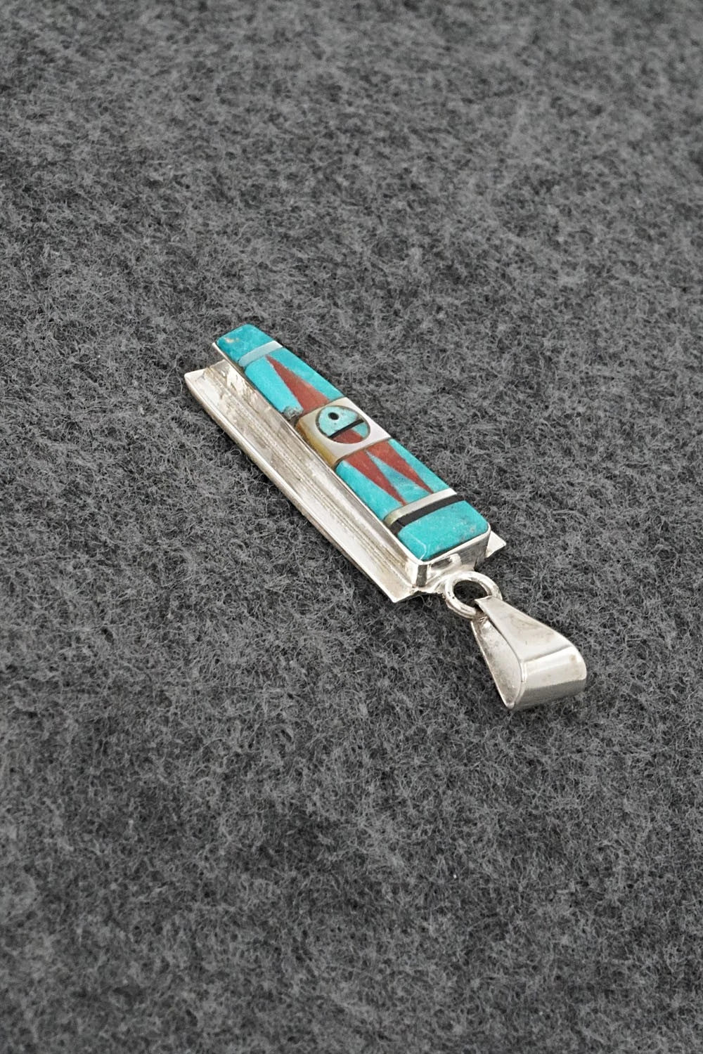 Multi Stone & Sterling Silver Pendant - Rayland Edaakie